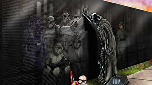 Bakgrundsbilder på skrivbordet Klonsoldat Darth Vader roliga