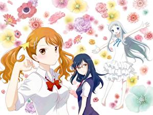 Desktop hintergrundbilder Ano Hi Mita Hana no Namae o Bokutachi wa Mada Shiranai Anime