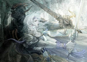 Bakgrundsbilder på skrivbordet Final Fantasy Final Fantasy IV dataspel