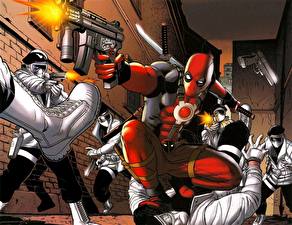 Bureaubladachtergronden Superhelden Deadpool held Fantasy