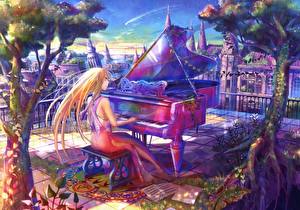 Pictures A grand piano Anime