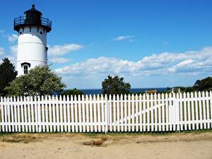 Images Coast Lighthouses Fence Nature