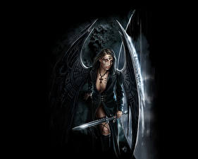 Pictures Angels Anne Stokes Swords Girls