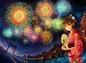 Sfondi desktop Fuochi d'artificio Anime