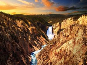 Bakgrundsbilder på skrivbordet Parker USA Yellowstone Natur