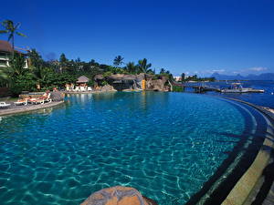 Bakgrunnsbilder Resort Svømmebasseng byen