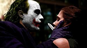 Bakgrundsbilder på skrivbordet The Dark Knight Jokern hjälte Filmer