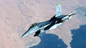 Hintergrundbilder Flugzeuge Jagdflugzeug F-16 Fighting Falcon Luftfahrt