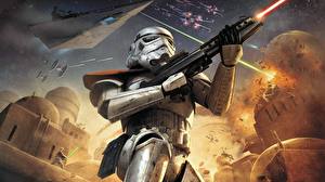 Bureaubladachtergronden Star Wars Clone Trooper computerspel