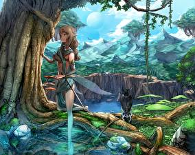 Bilder Elfen Fantasy Mädchens