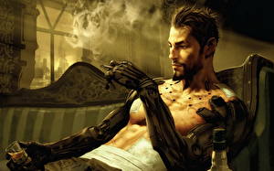 Bakgrundsbilder på skrivbordet Deus Ex Deus Ex: Human Revolution Cyborger Datorspel