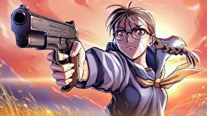 Bakgrundsbilder på skrivbordet Pistoler Anime