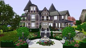 Sfondi desktop La casa Progettazione del paesaggio Mansion Disegno Grafica 3D
