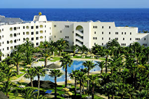 Bakgrunnsbilder Resort Tunisia Svømmebasseng byen