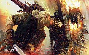 桌面壁纸，，巫师，巫师2：国王刺客，Geralt of Rivia，电子游戏