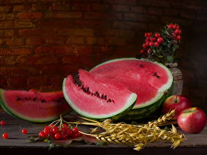 Bureaubladachtergronden Fruit Watermeloen Stukken spijs