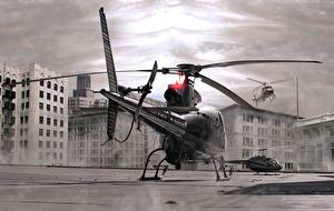 Bureaubladachtergronden Helikopters