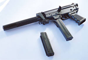 Bakgrundsbilder på skrivbordet Automatkarbiner Kulsprutepistol Ljuddämpare (eldvapen) Militär