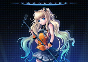 Tapety na pulpit Vocaloid Mikrofon Anime
