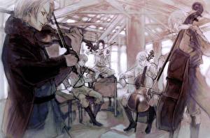 Bakgrunnsbilder Hetalia: Axis Powers Cello Anime