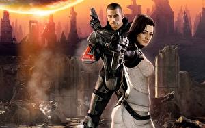 Bakgrundsbilder på skrivbordet Mass Effect Mass Effect 2 dataspel