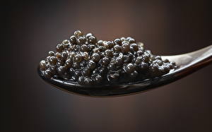 Bilder Meeresfrüchte Caviar Großansicht Löffel Lebensmittel