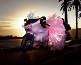 Fotos Kleid  Humor Motorrad