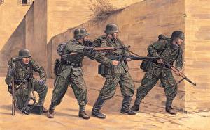 Картинка Рисованные Солдат военные