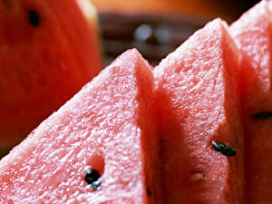 Image Fruit Watermelons Closeup Pieces Food