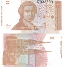 Bilder Geld Geldscheine Croatia 1 dinar