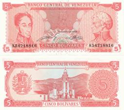 Fotos Geld Papiergeld 5 bolivars, Venezuela