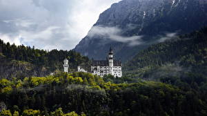 Hintergrundbilder Burg Schloss Neuschwanstein Deutschland