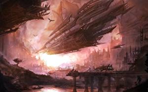 Hintergrundbilder Technik Fantasy Raumschiff Fantasy