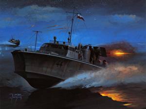 Картинка Рисованные Корабли военные