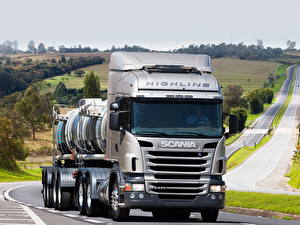 Fotos Lastkraftwagen Scania Autos