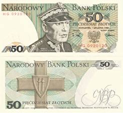 Hintergrundbilder Geld Geldscheine 50 PLN Poland