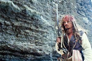 Bakgrundsbilder på skrivbordet Pirates of the Caribbean Johnny Depp Filmer