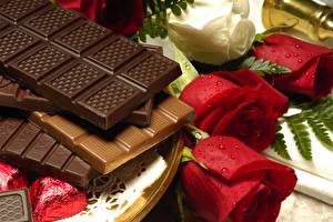 Фотография Сладкая еда Шоколад Шоколадная плитка Еда