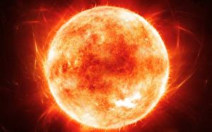 Bakgrundsbilder på skrivbordet Planeter Stjärnan Solen Rymden