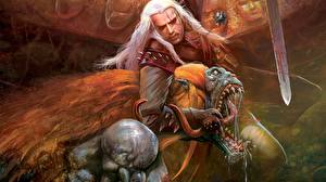 Bureaubladachtergronden The Witcher The Witcher 2: Assassins of Kings Geralt of Rivia