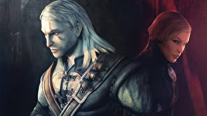 Bureaubladachtergronden The Witcher Geralt of Rivia Computerspellen