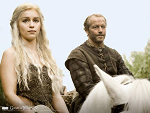 桌面壁纸，，权力的游戏 (电视剧)，Daenerys Targaryen，艾美莉·克拉克，電影