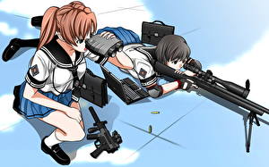 Fondos de escritorio Fusil de francotirador Francotirador Anime