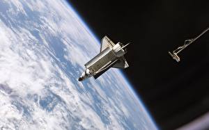Papel de Parede Desktop Navio Space shuttle Atlantis, Nasa