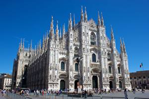 Bureaubladachtergronden Italië Kathedraal Milan Steden