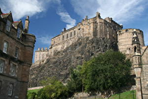 Bakgrunnsbilder Borg Edinburgh Skottland Byer