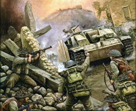 Pictures Painting Art Soldiers Army