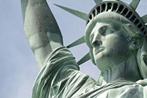 Картинки США Статуя свободы Города