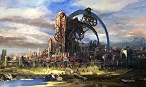 Картинки T.E.R.A: The Exiled Realm of Arborea механизированный город