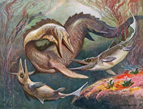 Tapety na pulpit Starożytne zwierzęta Starożytne zwierzęta pod wodą